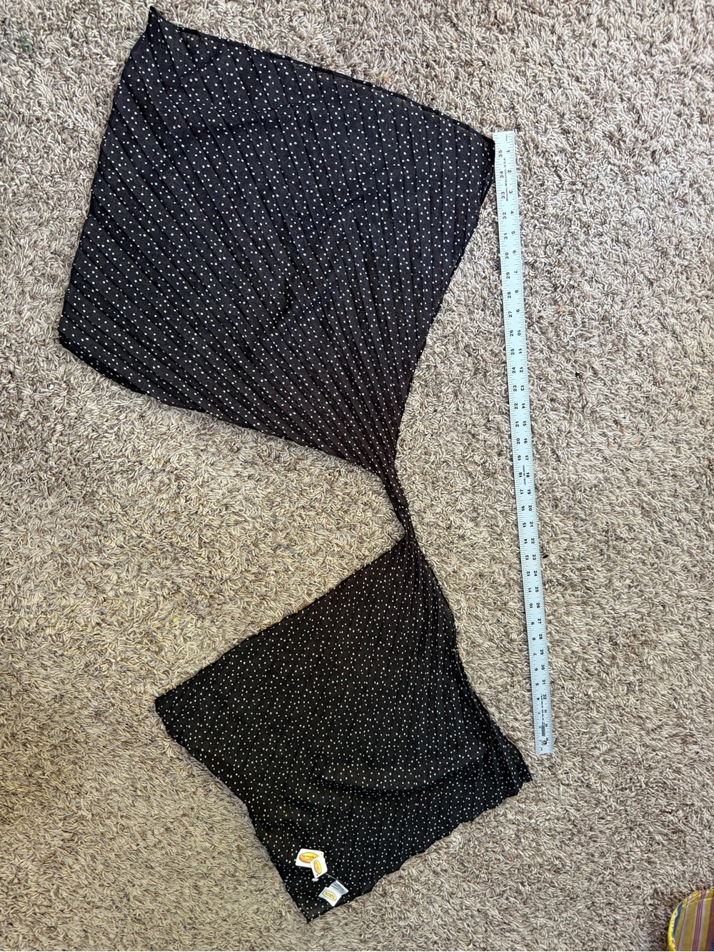 Talbots “double square scarf” black white polka dots (NWT)